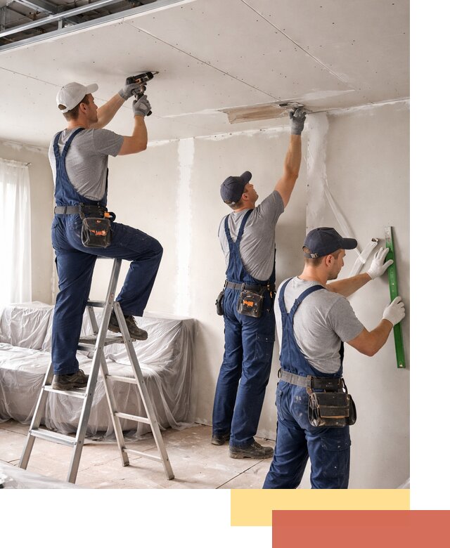 Профессиональная отделка потолка в октябрьском быстро и качественно