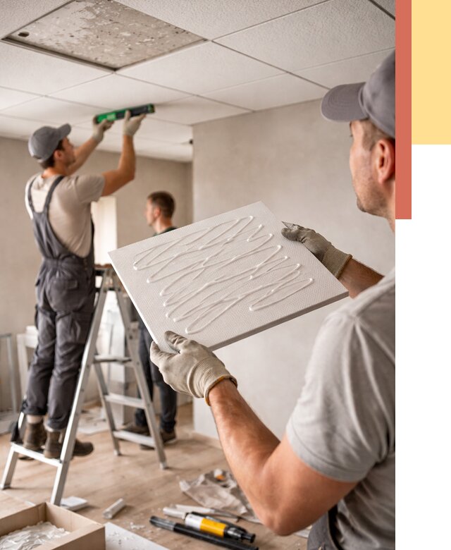 Монтаж потолочной плитки в октябрьском от 4661 руб. — быстро и недорого | ОТДЕЛОЧНИК-Ктб