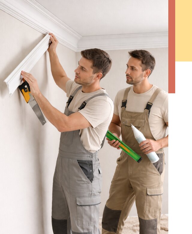 Монтаж потолочного плинтуса в октябрьском от 2382 руб. — быстро и недорого | ОТДЕЛОЧНИК-Ктб