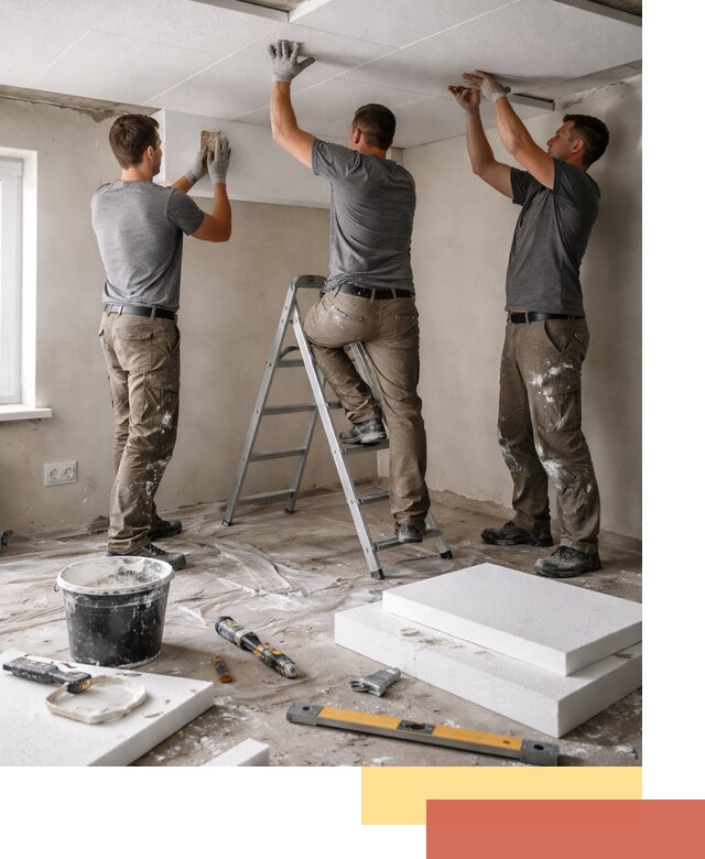 Утепление потолка пенопластом в октябрьском быстро и качественно