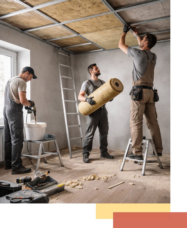 Шумоизоляция потолка в октябрьском: профессиональный монтаж и отделка